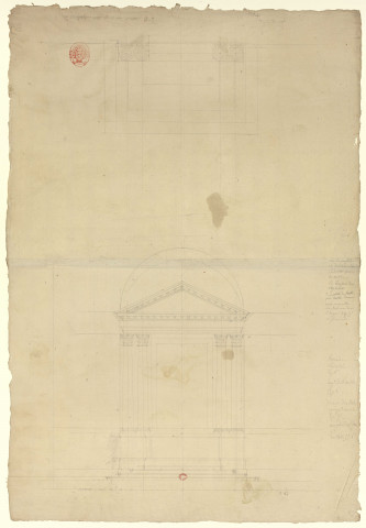 Plan et élévation pour la décoration d'une église [Dessin] , 1750/1799