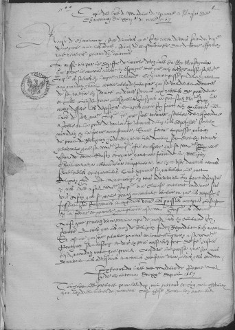 Ms Granvelle 56 - « Lettres et papiers de monsieur de Chantonnay à l'empereur Maximilien... Tome V. » (23 mars 1567-4 décembre 1568)