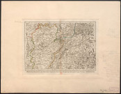 Gouvernement de Franche-Comté et partie d'Alsace, de Souabe et des Suisses. Echelle de 6 lieues marines de 20 au degré. Echelle de 7 lieues communes de 25 au deg. [Document cartographique] , 1751/1758