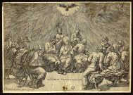 [La Pentecôte : la descente du Saint-Esprit au Cénacle] [estampe] / Ant. Lafrery  ; Raphael de Urbino invent. , [Rome] : [s.n.], [1540-1577]