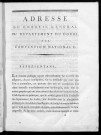 Adresse du Conseil général du département du Doubs à la Convention Nationale, [le 24 Janvier 1793]