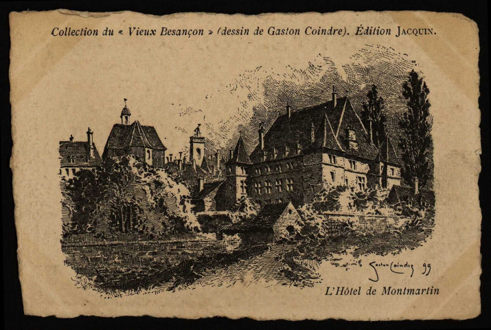 L'Hôtel de Montmartin. [image fixe] Edition Jacquin, 1904/1930