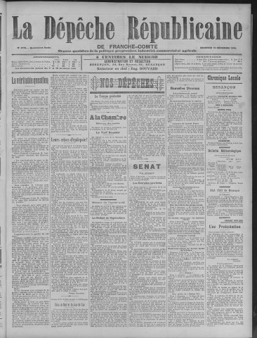 10/12/1909 - La Dépêche républicaine de Franche-Comté [Texte imprimé]