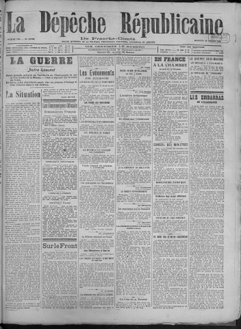 20/02/1918 - La Dépêche républicaine de Franche-Comté [Texte imprimé]