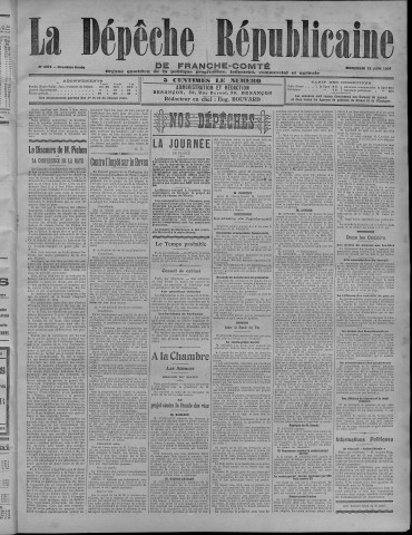 12/06/1907 - La Dépêche républicaine de Franche-Comté [Texte imprimé]