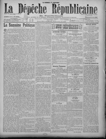 21/06/1925 - La Dépêche républicaine de Franche-Comté [Texte imprimé]