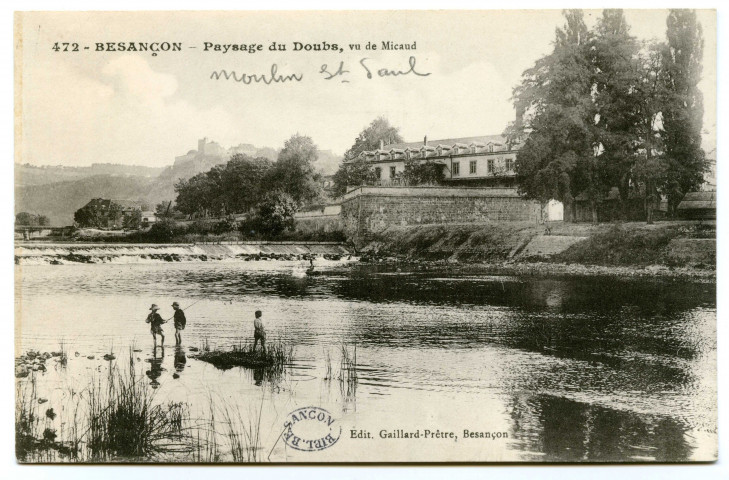 Besançon - Payasage du Doubs, vu de Micaud [image fixe] , Besançon : Edit. L. Gaillard-Prêtre - Besançon, 1912/1920