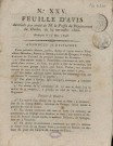 15/05/1808 - Feuille d'avis autorisée par arrêté de M. le Préfet du département du Doubs