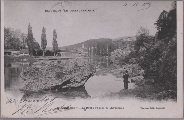 Besançon - Le Doubs au pied de Chaudanne [image fixe] , Besançon : Teulet, édit. Besançon, 1901/1906