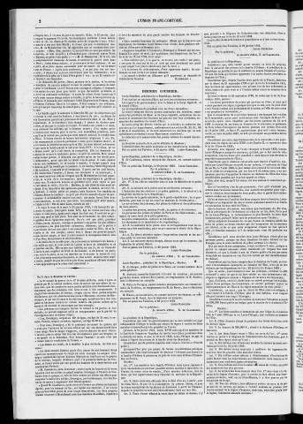 24/01/1852 - L'Union franc-comtoise [Texte imprimé]