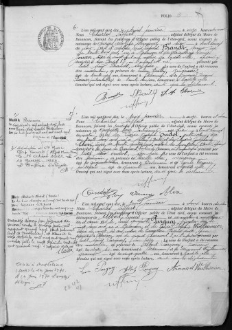 Registre des naissances, 1910