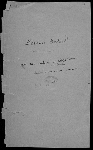Ms 1904 - Correspondance de Charles Weiss (tome XVII) : de Delort à Garny