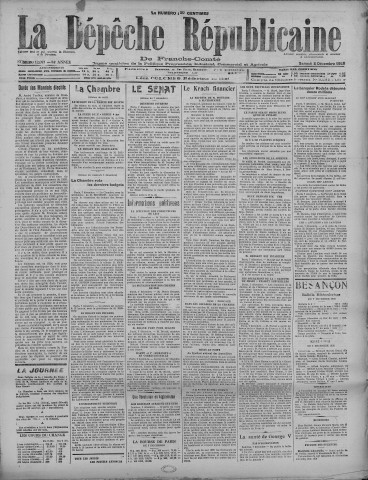 08/12/1928 - La Dépêche républicaine de Franche-Comté [Texte imprimé]