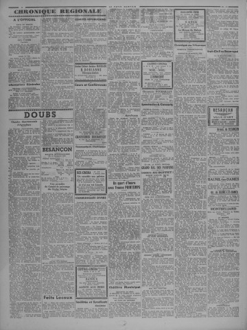 19/11/1938 - Le petit comtois [Texte imprimé] : journal républicain démocratique quotidien