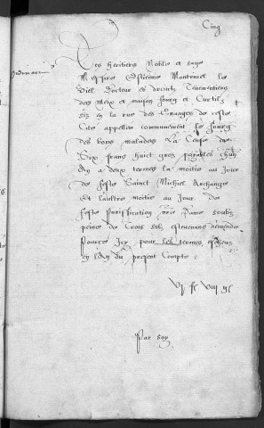 Comptes de la Ville de Besançon, recettes et dépenses, Compte de Jacques Chevannay des Daniels (1er juin 1628 - 31 mai 1629)