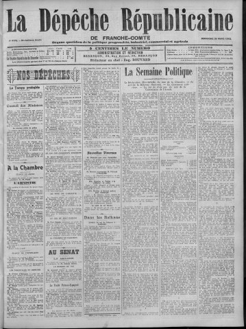 30/03/1913 - La Dépêche républicaine de Franche-Comté [Texte imprimé]