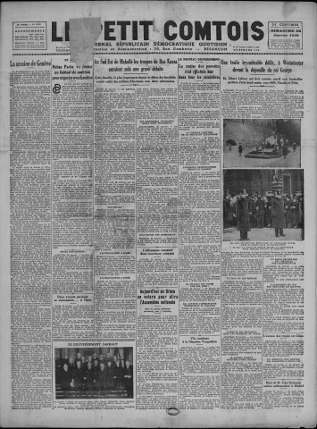 26/01/1936 - Le petit comtois [Texte imprimé] : journal républicain démocratique quotidien