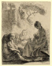 Vieillards, jeune femme et son enfant dans un jardin [Image fixe] / Denon inc. et scu. , 1747/1825
