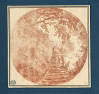 3 - Vue d'un escalier dans les jardins d'une villa , [Rome], [circa 1764]