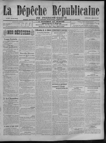 01/07/1906 - La Dépêche républicaine de Franche-Comté [Texte imprimé]