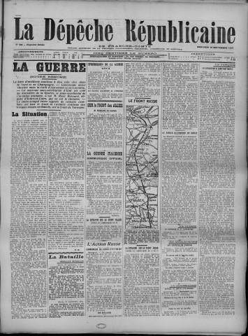 15/09/1915 - La Dépêche républicaine de Franche-Comté [Texte imprimé]