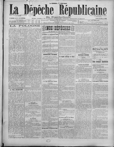 23/03/1925 - La Dépêche républicaine de Franche-Comté [Texte imprimé]