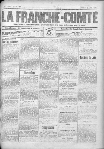 09/08/1896 - La Franche-Comté : journal politique de la région de l'Est