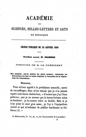 01/01/1868 - Séances publiques [Texte imprimé] /