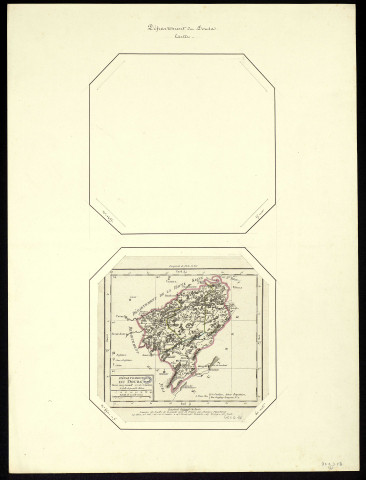 Département du Doubs divisé en quatre arrondissements et 25 cantons. 40 mille mètres. [Document cartographique] , A Paris : chez P.-G Chanlaire, 1775/1800