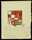 Blason des Bachelu, avec légende [image fixe] , 1800/1899