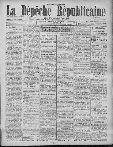23/10/1924 - La Dépêche républicaine de Franche-Comté [Texte imprimé]
