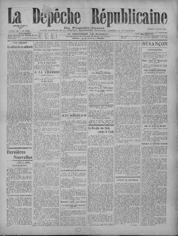 02/07/1920 - La Dépêche républicaine de Franche-Comté [Texte imprimé]