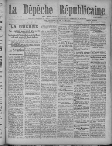 30/09/1918 - La Dépêche républicaine de Franche-Comté [Texte imprimé]