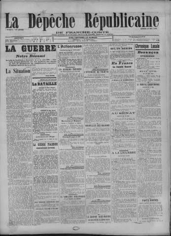 27/05/1916 - La Dépêche républicaine de Franche-Comté [Texte imprimé]