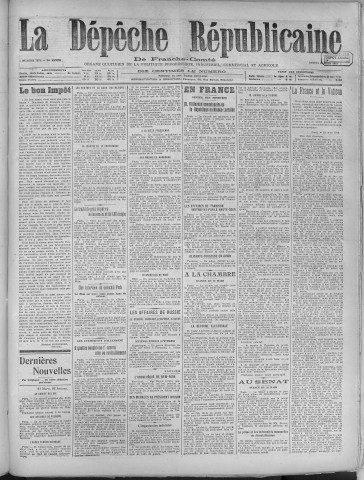 22/03/1919 - La Dépêche républicaine de Franche-Comté [Texte imprimé]