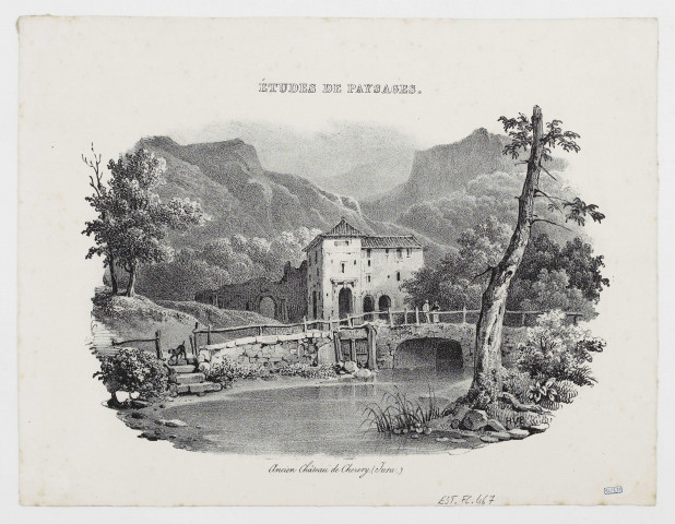 Ancien château de Chézéry (Jura) [estampe] / [signé :] H. V-B , [S.l.] : [s.n.], [1800-1899]