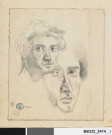 Portrait d'homme et portrait de Frédéric Chopin (?)