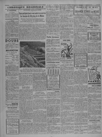 21/05/1938 - Le petit comtois [Texte imprimé] : journal républicain démocratique quotidien