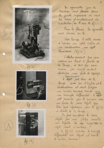 70MDT3 - Cours du Technicum du Locle, diplôme de Michel Maillardet : rapport de laboratoire manuscrit et tapuscrit sur la soudure du carbure de tungstène et l'acier de support.