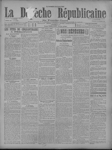 12/11/1920 - La Dépêche républicaine de Franche-Comté [Texte imprimé]