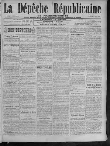19/08/1906 - La Dépêche républicaine de Franche-Comté [Texte imprimé]