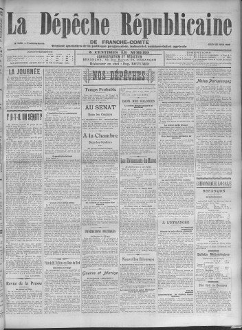 26/06/1908 - La Dépêche républicaine de Franche-Comté [Texte imprimé]