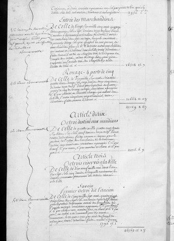 Comptes de la Ville de Besançon, recettes et dépenses, Compte de Pierre Bourdarye (1787)