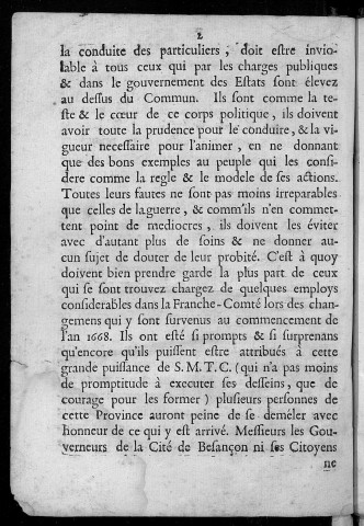 Apologie de la cité de Besançon sur les changemens qui y sont survenus au commencement de l'an 1668