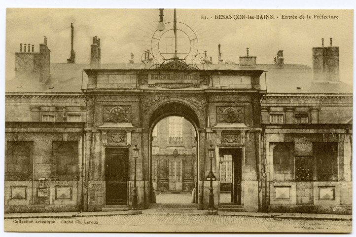 Besançon-les-Bains. Entrée de la Préfecture [image fixe] , 1904/1930