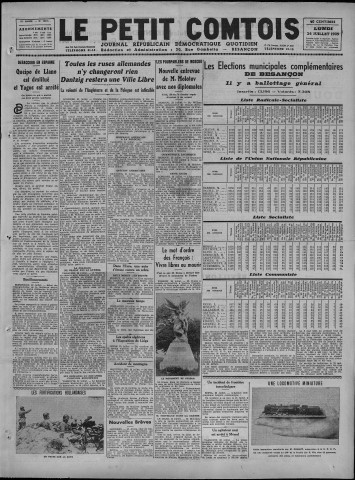24/07/1939 - Le petit comtois [Texte imprimé] : journal républicain démocratique quotidien