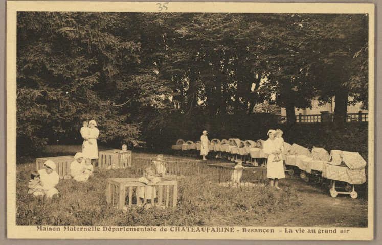 Maison Maternelle Départementale de Châteaufarine - Besançon - La vie au grand air [image fixe] , Besançon : Les Editions C. L. B., 1930/1950