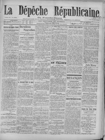 11/08/1919 - La Dépêche républicaine de Franche-Comté [Texte imprimé]