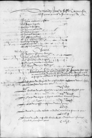 Registre des délibérations municipales 1er janvier 1597 - 31 décembre 1599