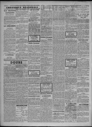 12/10/1937 - Le petit comtois [Texte imprimé] : journal républicain démocratique quotidien